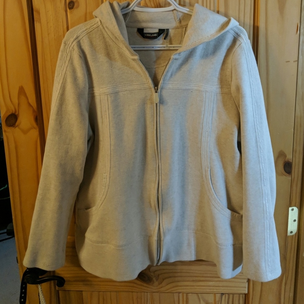 Hooded zip sweater